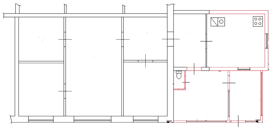 План дома после реконструкции