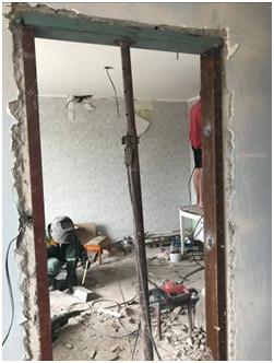 Схема усиления дверного проема